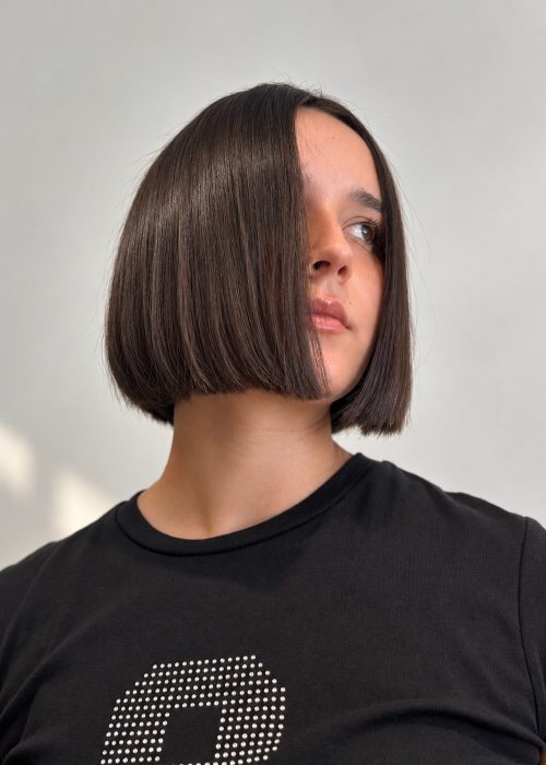 Bob líneas pulidas, corte de diseño